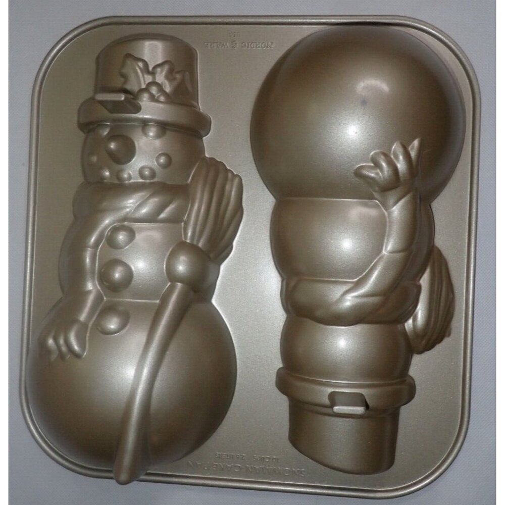 Williams Sonoma Nordic Ware 3D‎ Snowman Cake Pan Non Stick 2.6 Liters 10 Cups